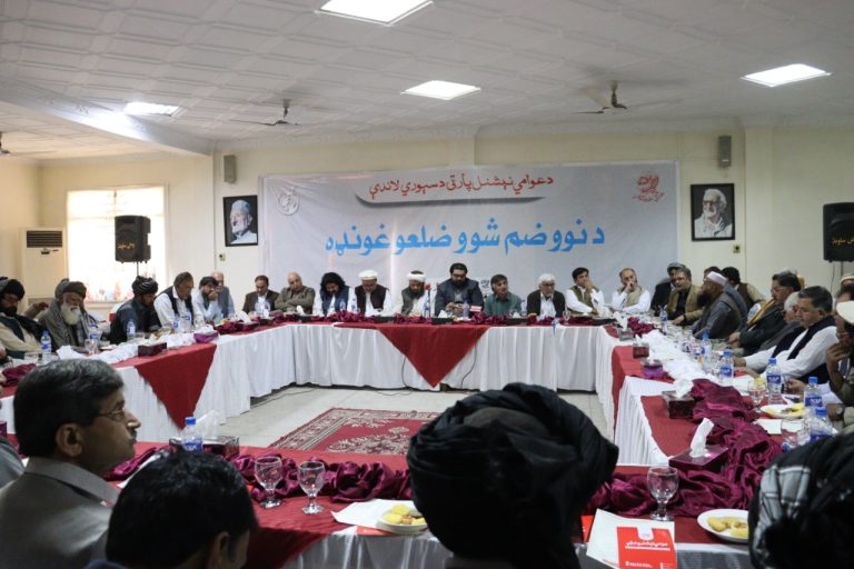 سیاسی جماعتوں کی ضم شدہ اضلاع کی صورتحال کا جائزہ لینے کےلئے بیٹھک